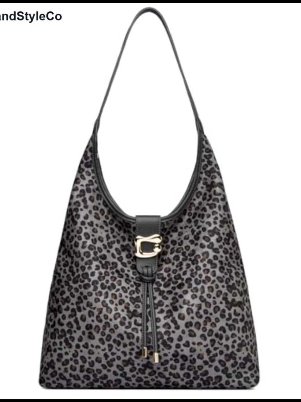 Large Faux Suede Hobo Shoulder Bag Slouchy Tote with Zipper Tassel